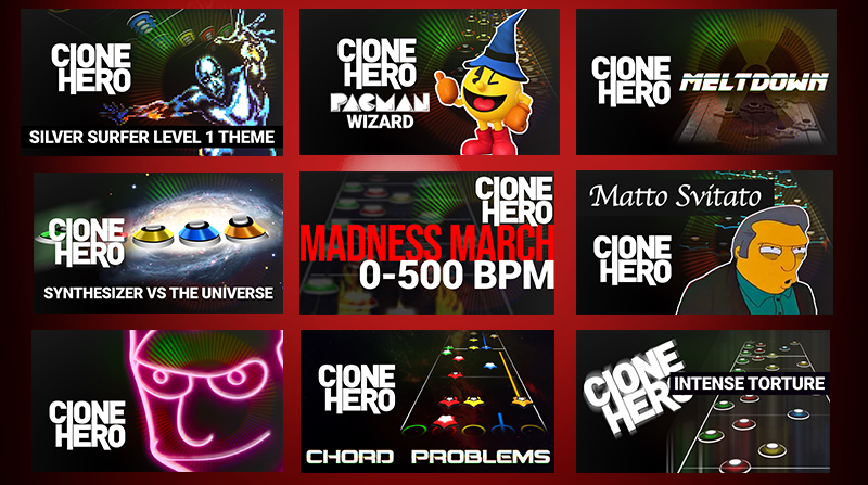 clone hero video game song packs